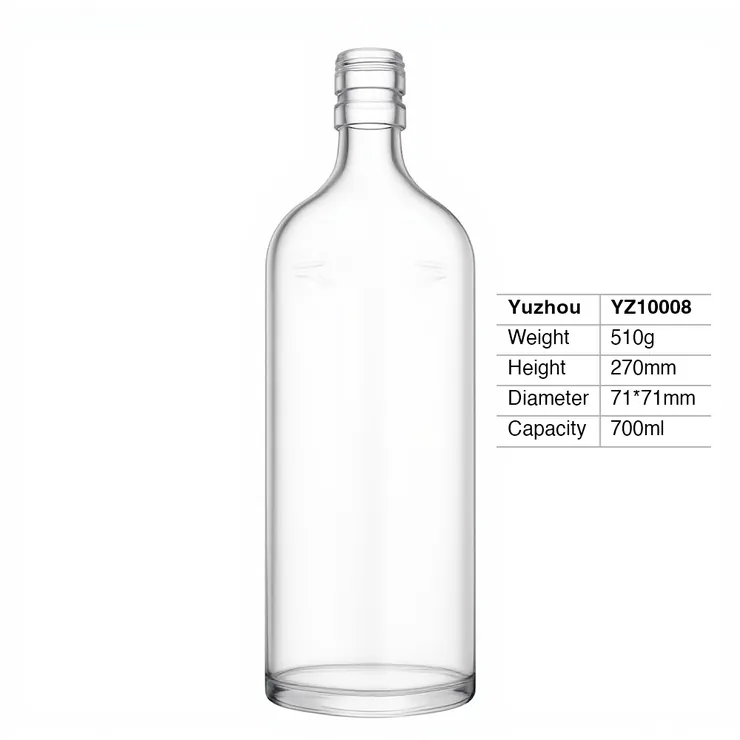 700ml Square Glass Liquor Bottle