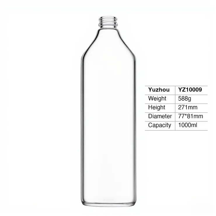 1 Liter Rectangle Glass Bottle