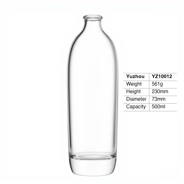 500ml Oval Glass Bottle