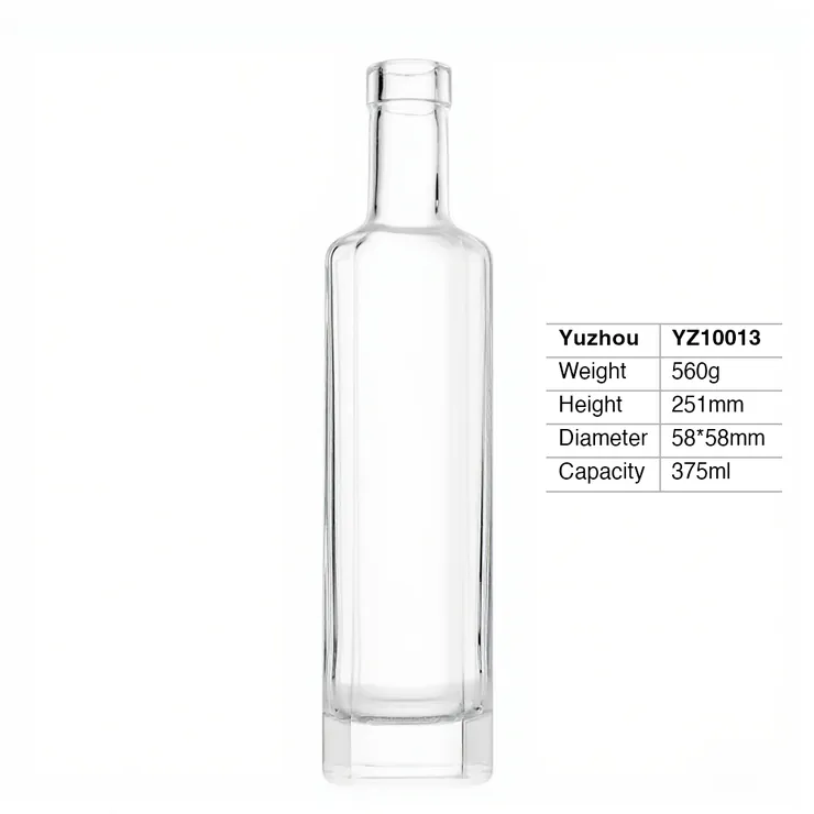 375ml Square Glass Bottle