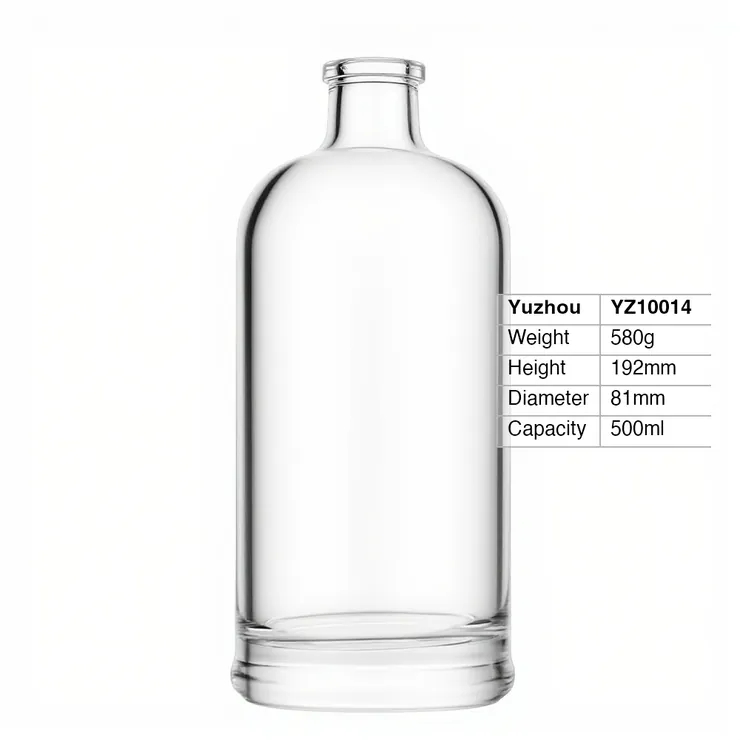 500ml Round Glass Liquor Bottle