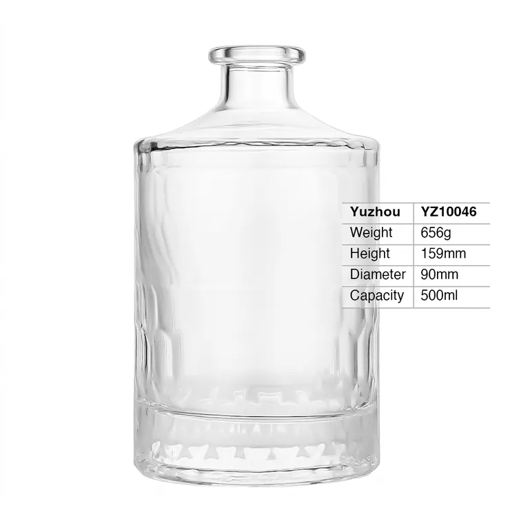 yuzhou-glass-500ml-super-flint-round-spirit-bottle